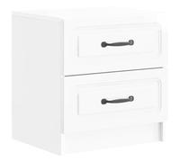 SYDE Armario de Noche Vintage 43 x 34,5 x 44,5 cm | Madera resistente, Manijas negras, Cajón amplio, Estilo retro, Fácil limpieza