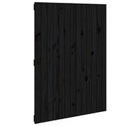 SYDE Cabecero de Pared Madera Maciza Pino Negro 82,5x3x110 cm | Fácil Montaje en Pared, Soporte para Espalda, Ideal para Camas sin Cabecero, Manual Incluido