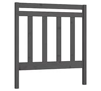 SYDE Cabecero Madera Maciza Pino Gris 95x4x100 cm | Listones Modernos, Soporte Espalda, Luz Fluida, Manual Montaje Incluido