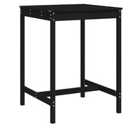 SYDE Mesa de Jardín Madera Maciza Pino Negro 82,5x82,5x110 cm | Estable para Terraza, Patio o Balcón, Manual de Montaje Incluido, Estilo Rústico