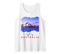 Sydney Australia Recuerdo Turístico Famoso Opera House Harbour Camiseta sin Mangas