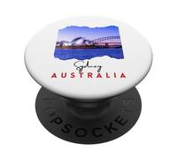 Sydney Australia Recuerdo Turístico Famoso Opera House Harbour PopSockets PopGrip Adhesivo