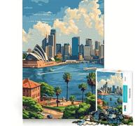 Sydney Australia Rompecabezas de 1000 Piezas de Arte pixelado para Adolescentes Juguete para ejercitar la Mente Actividad en casa Artículo de Primera Calidad Ideal para Pedir un Deseo a Santa Claus