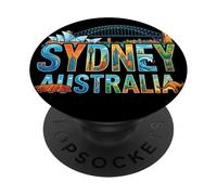 Sydney City Name Travel Souvenir - Regalo turístico PopSockets PopGrip Adhesivo
