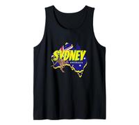 Sydney con Canguro Vintage y Bandera Souvenir Australia Camiseta sin Mangas