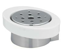 Sydney Cromo Jabonera Con Soporte Pared Metal Cromado Porcelana