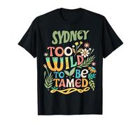 Sydney Name Cute Retro Girls Wildflower Sydney Name Camiseta