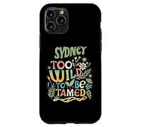 Sydney Name Cute Retro Girls Wildflower Sydney Name Carcasa para iPhone 11 Pro