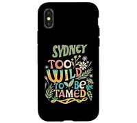 Sydney Name Cute Retro Girls Wildflower Sydney Name Carcasa para iPhone X/XS