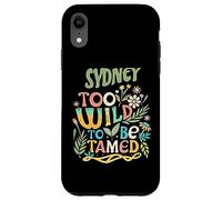 Sydney Name Cute Retro Girls Wildflower Sydney Name Carcasa para iPhone XR