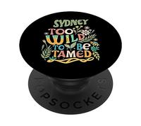 Sydney Name Cute Retro Girls Wildflower Sydney Name PopSockets PopGrip Adhesivo