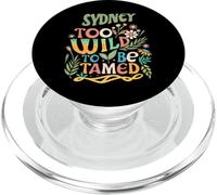 Sydney Name Cute Retro Girls Wildflower Sydney Name PopSockets PopGrip para MagSafe