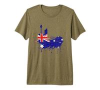 Sydney Skyline Australia Arte Bandera de Australia Camiseta Premium