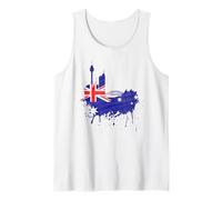 Sydney Skyline Australia Arte Bandera de Australia Camiseta sin Mangas