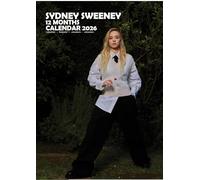 Sydney Sweeney - Calendario 2026, A3, encuadernado con alambre, a todo color, paquete de pegatinas de calendario.