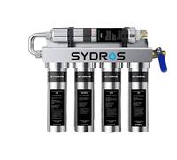 Sydros Filtro de agua Optimus de 5 etapas - PFAS, microplástico, cloro y | Filtro de 5 niveles con UF, carbón activo e intercambio iónico - hasta 30.000 L, aprox. 4 l/min, para dureza del agua hasta