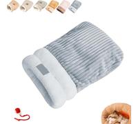 SYDXGD Cat Sleeping Bag,Cat Sleeping Bag For Indoor Cats,Cat Winter Warm Sleeping Bag,Semi-Enclosed Pet Sleeping Bag For Cats,Cute Cat Sleeping Bag,Cat Winter Sleeping Bags (M,Gray-Blue)