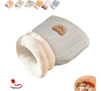 SYDXGD Cat Sleeping Bag,Cat Sleeping Bag For Indoor Cats,Cat Winter Warm Sleeping Bag,Semi-Enclosed Pet Sleeping Bag For Cats,Cute Cat Sleeping Bag,Cat Winter Sleeping Bags (L,Velvet Blue-Gray)