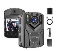SYDYAM - Cámara corporal Z5 2K/1440P HD de 256 GB, grabación de 8 a 10 horas, cámaras corporales impermeables IP67 con grabación de audio y video, cámara corporal para policía, senderismo, reuniones
