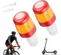 Syeefula Indicador LED E Scooter Retrofit Set, indicador recargable EScooter Retrofit, alto brillo recargable impermeable indicadores de seguridad con dos modos de iluminación (1 par-rojo naranja)