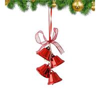 Syengery Campanas De Navidad Para Decoración | Decoración Navideña de Metal Artesanal | Colgantes De Cascabeles Navideños Con Lazo | Para Uso En El Hogar En Interiores Y Exteriores Para Árbol Puerta Y