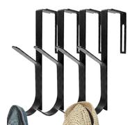 Syengery Ganchos Para Puerta 4 Unidades 5-9 cm Panel Ajustable Metal | Perchero De Puerta Con 2 Ganchos para Gorros Bufandas Toallas Bolsos Dormitorio Apartamento Alquiler Casa