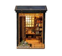 Syengery Kit De Construcción Casa Miniatura | Decoración Escritorio Estilo Japonés Madera - Set de Casa de Libros en Miniatura | para Adolescentes y Amantes De Manualidades Coleccionistas Sala