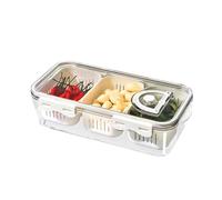 Syengery Organizador De Alimentos Para | Recipiente Transparente Con Tapa Y Divisores - para Tentempiés | Para Reuniones Familiares, Picnics, Cocina, Escuela, Fiestas, Camping, Frutas,