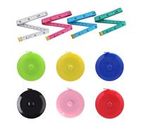 SYEYCW 10 Piezas Cinta Métrica de Sastre Suave, Retráctil de Costura, Doble Escala Cintas Métricas, para Medir Longitud, Pecho, Cintura, para Sastres, Tela para Manualidades