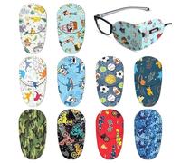 SYEYCW 10 Piezas Parches Ojos, Coloridos Parches Oculares Reutilizables de Dibujos Animados, para Ojos Vagos Ambliopía Estrabismo para Adultos, para Los Ojos Izquierdo y Derecho