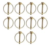 SYEYCW 10 Piezas Surtido de Pasadores de Anilla, 4.5mm x 40mm Pasadores de Seguridad Remolque, Pasador de Seguridad con Anillo, para Tractores, Vehículos Agrícolas, Cortadoras de Césped, Camión