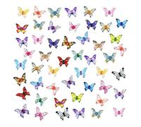 SYEYCW 100 Piezas Micro Mariposas Resina, 3D Resina Decoración Accesorios Mini Butterfly Charms, para Casa de Muñecas, Uñas Mariposa Decoraciones, de Paisajismo Manualidades