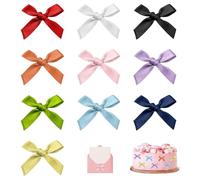 SYEYCW 100 Piezas Mini Lazos de Cinta, Multicolor Lazos Pequeños, 4.5 cm Arcos de Regalo Decorativo, Accesorios de Decoración, per Costura, Boda, Regalo, Manualidades DIY, 10 Colores