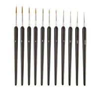 SYEYCW 11 Piezas Pinceles para Pintura, Pinceles de Detalle Fino para Pintura, para Pintar, Óleo, Acrílico, Acuarela, Miniatura, Modelo, Manicura, para Principiantes