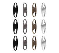 SYEYCW 12 Piezas Cremallera Clips Antirrobo Disuasión, Cierre Cremallera Mochila, Cierre Doble Apertura Metal Cerrado a Cerraduras, para Bolsos Mochilas Maletas y Más, 4 Colores