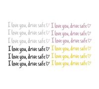 SYEYCW 12 Piezas Pegatina para Espejo Retrovisor, con Texto en Inglés, I Love You, Drive Safe, con Corazón, Calcomanía Impermeable para Espejos Retrovisores y Ventanas