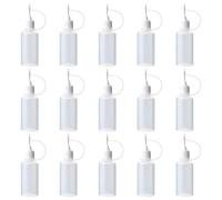 SYEYCW 15 Piezas Aplicador de Pegamento, 10ml Aplicadoras de Precisión, Botella de Pegamento de Plástico, Exprimible Botellas de Punta de Aguja de Precisión, para DIY Manualidades