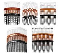 SYEYCW 15 Piezas Peines Laterales, Clásico Lateral Clip Pelo Peine, Peines Laterales Girtaorios de Plástico, Peinetas para el Pelo, para Accesorios Finos para Cabello Mujeres Niñas, 3 Colores