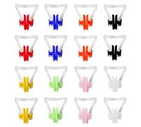 SYEYCW 16 Piezas Pinzas Nariz Natacion, Silicona Impermeable Clip, Nasales de Silicona para Nadar Reutilizable, Clips de Nariz para Nadar, para Adultos, Principiantes Nadadores, 8 Colores