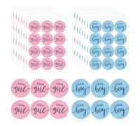 SYEYCW 168 Piezas Pegatinas de Revelación de Género, 84 Piezas Team Boy & Team Girl Etiqueta, 3cm Azul y Rosa Pegatinas de Baby Shower, para Juegos de Votación y Suministros Decoración de Fiesta