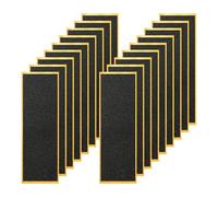 SYEYCW 18 Piezas Cinta de Agarre de Espuma Antideslizante, 110 x 38mm Negra Fingerboard Foam Grip Tape, Cintas de Agarre para Diapasón, para Entrenamiento y Competición de Skate Dedos