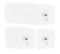 SYEYCW 18 Piezas Ganchos Adhesivos para Pared, Transparente Cuelga Facil Sin Clavos, Colgar Cuadros Sin Agujeros, para Colgar Cuadros, Relojes, Espejos, Pinturas Decorativas, Peso Máximo 5KG