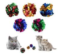 SYEYCW 20 Piezas Juguetes de Bolas para Gatos, 6 cm Pelotas de Juguete para Gatos, Coloridos Balls, Juguete de Bola Interactiva, para Jugar e Interactuar para Gatitos y Gatos Adultos, Color Aleatorio