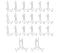 SYEYCW 20 Piezas Plástico Pantalla Soporte Caballete, Mini Estable Para Mostrar en Escritorio, para Platos, Albumes de Fotos, Pinturas, Colección, Cartas, Medallas Y Colgantes Expositor