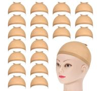SYEYCW 20 Piezas Redecilla para el Pelo, Casquillos de Nylon Elástico y Transpirable, Gorros de Media para Peluca, Ideal para Pelucas y Disfraces, para Usar Pelucas Larga y Corta, para Hombre y Mujer