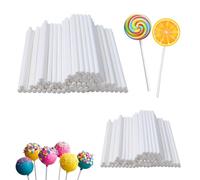 SYEYCW 200 Piezas Palitos para Piruletas de Papel Blanco, 7.3cm y 15cm Palos para Cake Pops, Palitos de Paleta de Calidad Alimentaria, para Cumpleaños, Bodas, Baby Showers, Fiestas Infantiles