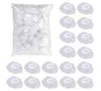 SYEYCW 200 Piezas Protectores de Oreja para Ducha, Transparentes Protector de Oidos Agua, Unidades de Fundas de Plástico, Impermeables Cubierta de Oído, para Ducha, Baño, Tinte de Cabello, Spa