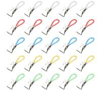 SYEYCW 25 Piezas Clips Toalla de Metal, Clip de Toalla de Té de Color, Clip de Almacenamiento de Toalla, Pinzas para Toallas para Colgar, Perchas para Paños de Cocina, para Cocina y Baño, 5 Colores