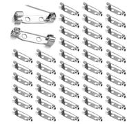 SYEYCW 250 Piezas Imperdibles Pequeños, Imperdibles Broches, 20mm Broche de Pasadores de Barra, Plata Broche de Broche Trasero, para DIY Artesanía Joyería Artesanía Tono Alfileres de Seguridad