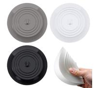 SYEYCW 3 Piezas Tapón de Drenaje de Silicona, Tapón de Drenaje Universal, 15.3 cm Protector de Drenaje de Silicona, para Baños Ducha, Bañera, Cocinas Lavabo, Colador de Drenaje, 3 Colores
